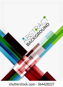 Geometrical design background, straight lines on white