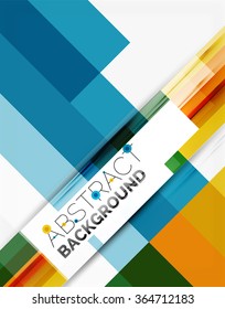 Geometrical design background, straight lines on white
