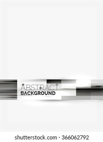 Geometrical design background, straight lines on white