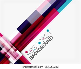 Fondo de diseño geométrico, líneas rectas sobre blanco