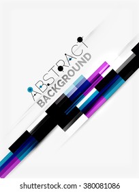 Geometrical design background, straight lines on white