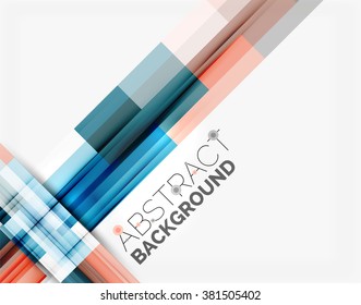 Geometrical design background, straight lines on white