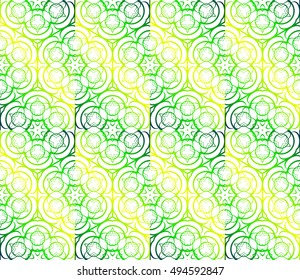 geometrical design of flowing lines, shape. Abstract seamless vector illustration. green gradient