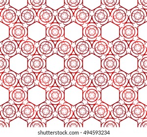 geometrical design of flowing lines, shape. Abstract seamless vector illustration. red gradient