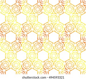 geometrical design of flowing lines, shape. Abstract seamless vector illustration. yellow orange gradient