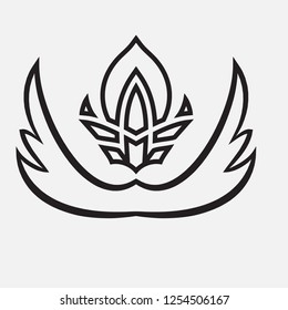 Geometrical design of a logo. Vector element of an ornament.