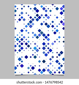 Geometrical diagonal square mosaic pattern flyer background