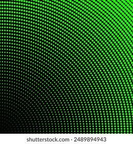 Geometrical dot pattern background - abstract green and black vector design from small dots