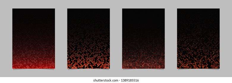 Geometrical dot pattern background brochure template set - vector graphic designs