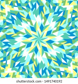 Geometrical dynamic tile pattern mosaic background - colorful abstract circular vector illustration