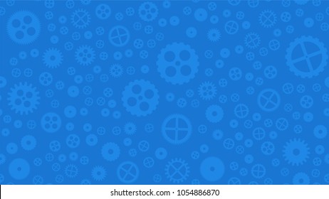 Geometrical engineering seamless pattern. Abstract gears background. Vector illustration.