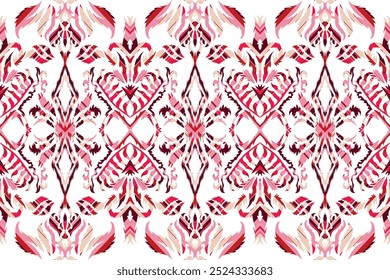 Geometrical ethnic ethnic pattern with background."This content was created using vector drawing tools and software, not generated by AI"