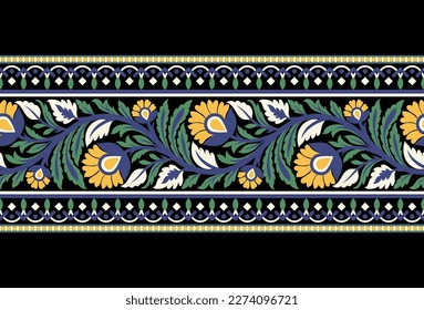Geometrical and Ethnic Textile neckline design and motif for textile branding Fabric illustration Design for cover, fabric, textile, wrapping paper