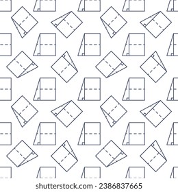 Geometrical Figure vector thin line seamless pattern - Geometry Trapezoid concept background