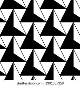 Geometrical figures pattern. Polygons ornament. Triangular shapes wallpaper. Geometric background. Digital paper, textile print, abstract. Seamless vector. Triangles backdrop.