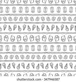 Geometrical figures seamless pattern, hipster background, vector illustration