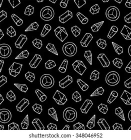 Geometrical figures seamless pattern, hipster background, vector illustration