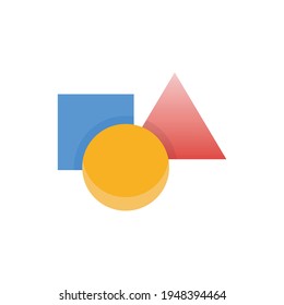 Geometrical figures Vector Flat Illustration Style icon. EPS 10