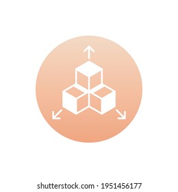 Geometrical figures Vector Round Icon. Art and Culture Symbol EPS 10 File.