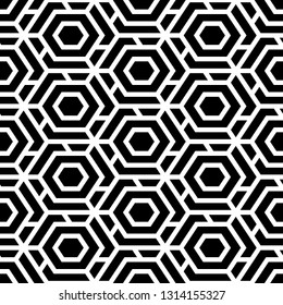 Geometrical figures wallpaper. Hexagons, quadrangles pattern. Geometric background. Simple shapes backdrop. Polygons motif. Digital paper, abstract. Seamless ornament