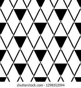 Geometrical figures wallpaper. Rhombuses, parallelograms, trapeziums pattern. Geometric background. Shapes backdrop. Digital paper, abstract. Seamless ornament. Vector.