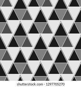 Geometrical figures wallpaper. Triangles, rhombuses, parallelograms, trapeziums pattern. Geometric background. Shapes backdrop. Digital paper, abstract. Seamless ornament.