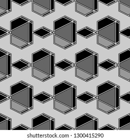 Geometrical figures wallpaper. Triangles, rhombuses, trapeziums pattern.Shapes backdrop.Seamless ornament. Geometric background. Digital paper, abstract.