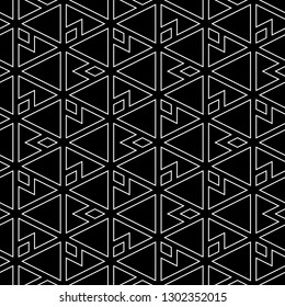Geometrical figures wallpaper. Triangles, rhombuses, polygons pattern. Geometric background. Simple shapes backdrop. Digital paper, abstract. Seamless ornament.