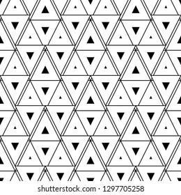 Geometrical figures wallpaper.Seamless ornament. Shapes backdrop.Geometric background. Triangles, rhombuses, parallelograms, trapeziums pattern. Digital paper, abstract.