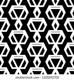 Geometrical figures wallpaper.Shapes backdrop. Geometric background. Digital paper, abstract. Hexagons, rhombuses, trapeziums pattern. Seamless ornament.
