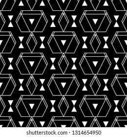 Geometrical figures wallpaper.Triangles, rhombuses, trapeziums pattern.Seamless ornament. Shapes backdrop. Geometric background. Digital paper, abstract