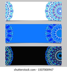 Geometrical floral mandala banner set - abstract vector graphics with geometric mandalas