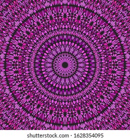 Geometrical floral mosaic pattern mandala background - circular colorful abstract vector graphic design
