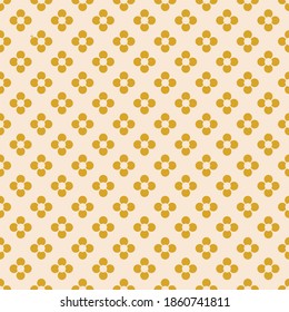Geometrical floral vector seamless pattern