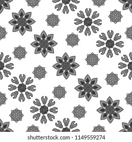 geometrical flower pattern (seamless)