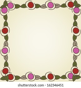 Geometrical flowers frame