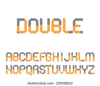 geometrical font consisting of a capital and lower case letter