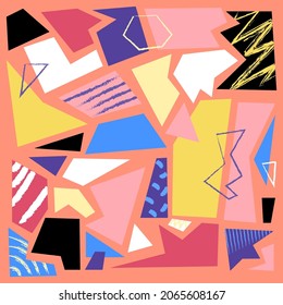 Geometrical Form Set. Vector Illustration of Abstract Background.