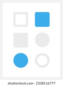 Geometrical frame UI element template. Editable isolated vector dashboard component. Flat user interface. Visual data presentation. Web design widget for mobile application with light theme