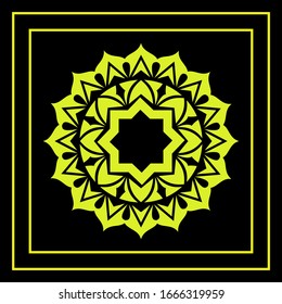 
Geometrical frame vector of Islamic style