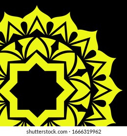 
Vector de marco geométrico de estilo islámico