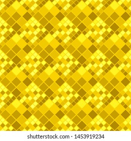 Geometrical golden diagonal square pattern background - abstract vector illustration