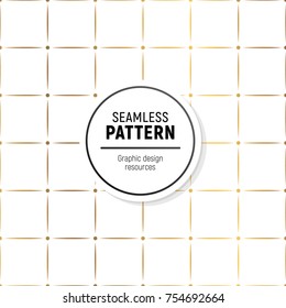 Geometrical golden seamless pattern. Minimal pattern design combined with flashy gold gradient.
