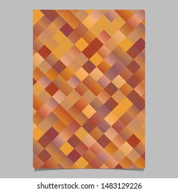 Geometrical gradient modern diagonal square pattern poster background template - abstract vector flyer design