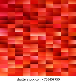 Geometrical gradient rectangle background - digital mosaic vector graphic from rectangles in red tones