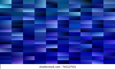 Geometrical gradient rectangle background - digital mosaic vector graphic from rectangles in blue tones