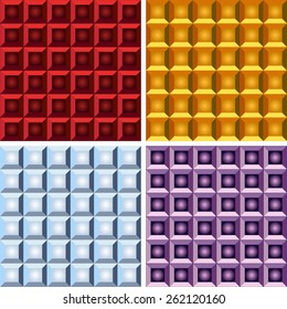 geometrical gradient seamless pattern set