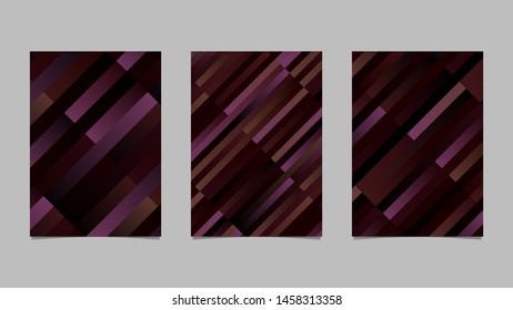 Geometrical gradient trendy diagonal stripe template collection - abstract vector brochure background illustration