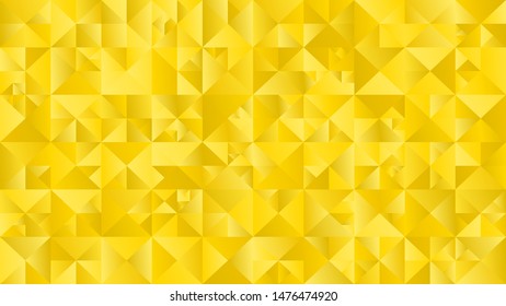 Geometrical gradient triangle background - golden polygonal abstract vector graphic