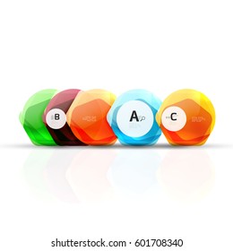 Geometrical hexagon aqua elements. Vector template background for print workflow layout, diagram, number options or web design banner